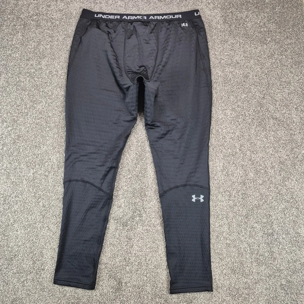Under Armour ColdGear Base 4.0 Leggings Mens 2XL Black Thermal Pants
